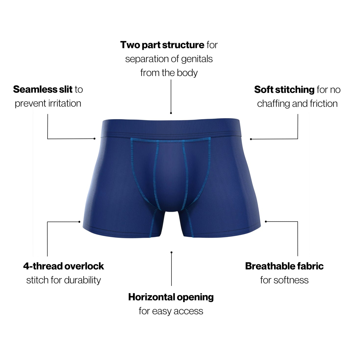 Astronut Men's Boxer Shorts Galaxy Blue With Geni-Tech Pouch